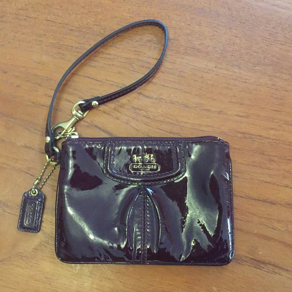 Authentic Coach zip-up wristlet/pouch
